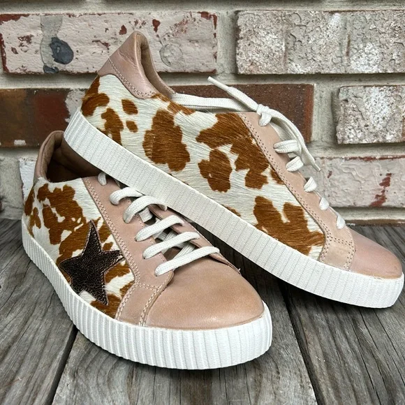 Western sneakers made from cowhide and leather well made high quality lace ups - Picture 2 of 10